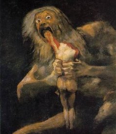 Painting of Saturn by Goya